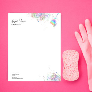 Papel Timbrado Empregada Limpeza Casa Holograma Brilhante