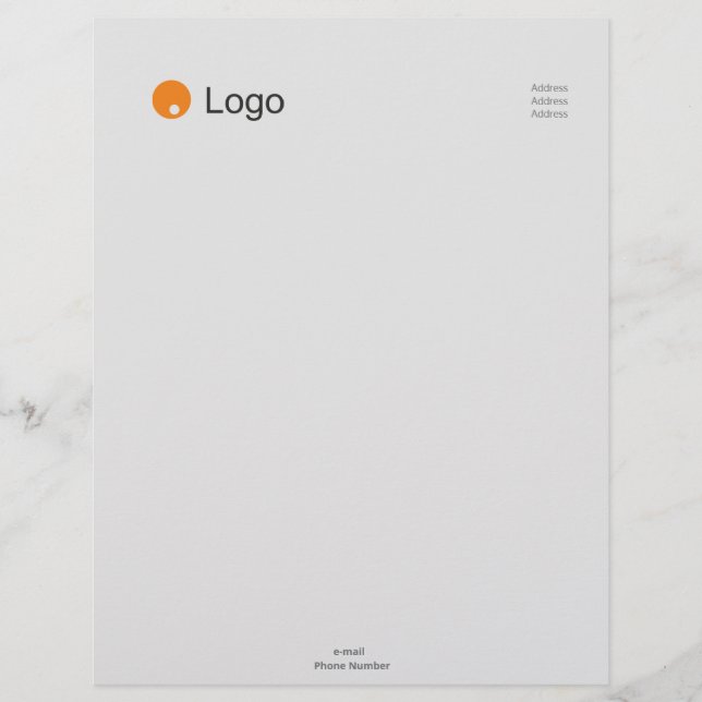 Papel Timbrado Empresa de Cinzas simples (Frente)