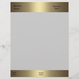 Papel Timbrado Empresa de Negócios com Cabeçalho de Carta Bronze 