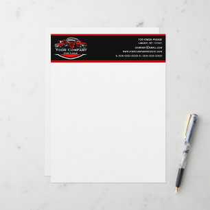 Papel Timbrado Empresa de Reboque Profissional, Serviço de Transp