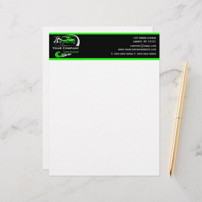 Papel Timbrado Empresa de reboque profissional, serviço de transp (Frente/Verso In Situ)