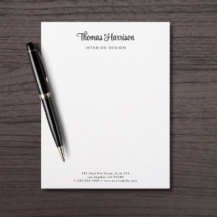 Papel Timbrado Empresa de Script de Assinatura de na moda
