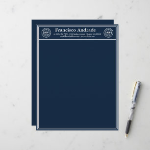 Papel Timbrado Empresa de Telhados   Serviços de Logotipo Persona