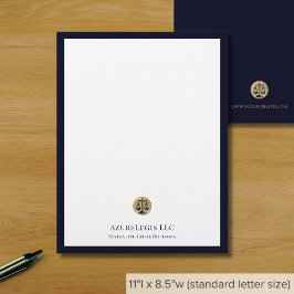 Papel Timbrado Empresa jurídica executiva Letterhead com escalas