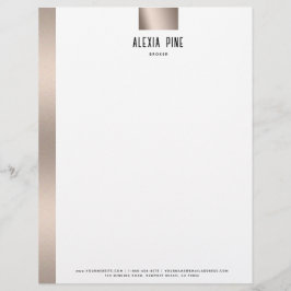 Papel Timbrado Empresa profissional de Rosa com escovas clássico