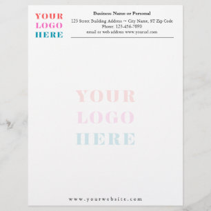 Papel Timbrado Empresarial Simples com Logotipo