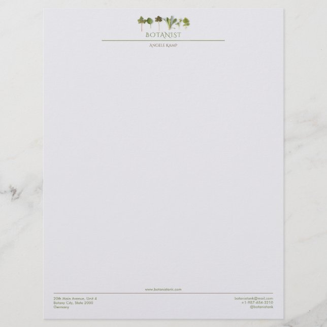 Papel Timbrado Empresas Botânicas (Frente)