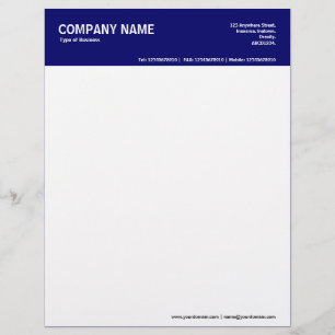 Papel Timbrado encabeçamento da cor de 2in - azul escuro