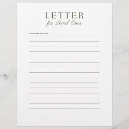 Papel Timbrado End-of-Life Letter to Loved Ones