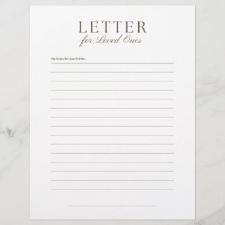 Papel Timbrado End-of-Life Letter to Loved Ones