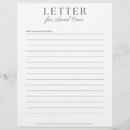 Papel Timbrado End-of-Life Letter to Loved Ones