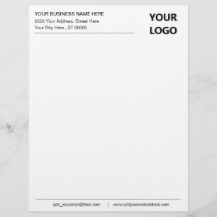 Papel Timbrado Endereço comercial personalizado Logotipo do Offic