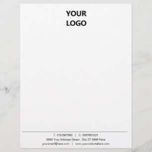 Papel Timbrado Endereço de logotipo personalizado Informações 