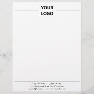 Papel Timbrado Endereço de logotipo personalizado Informações de 
