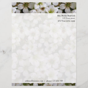 Papel Timbrado Endereço feito sob encomenda botânico das flores