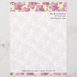 Papel Timbrado Endereço Personalizado de Fotografias das Flores