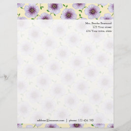 Papel Timbrado Endereço Personalizado de Fotografias das Flores d