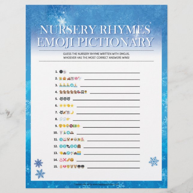 Papel Timbrado Enfermeiro Rhymes Emoji Pictionary [Azul Neve] (Frente)