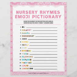 Papel Timbrado Enfermeiro Rhymes Emoji Pictionary [Luxury Lace Pi