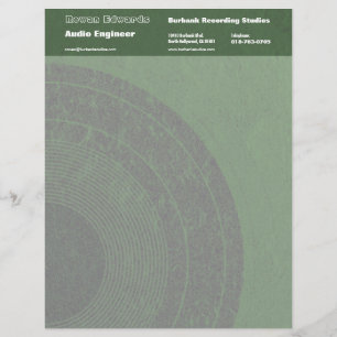 Papel Timbrado Engenheiro de áudio Letterhead