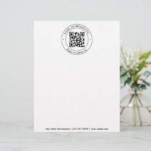 Papel Timbrado Envie Seu Próprio Código QR e Texto Personalizável