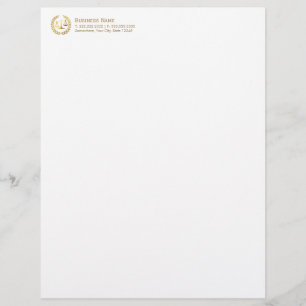 Papel Timbrado Escala Dourado da grinalda do cabeçalho do