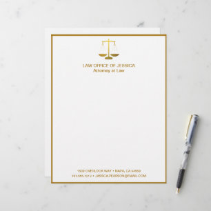 Papel Timbrado Escalas Clássicas Modernas de Justiça Carta de Lei