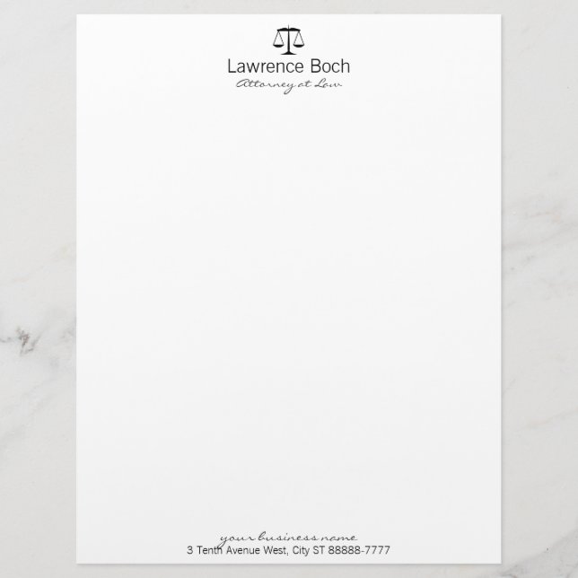 Papel Timbrado Escalas de justiça (lei) (Frente)