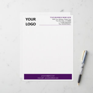 Papel Timbrado Escolha as cores do business office letterhead com