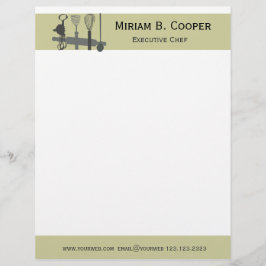 Papel Timbrado Escolha seu profissional do chefe de cozinha da