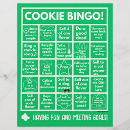 Papel Timbrado Escoteiro - Cookie Booth Bingo na Letterhead