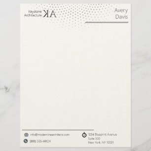 Papel Timbrado Escritório de Arquiteto Minimalista   Moderno Pret