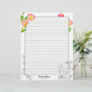 Papel Timbrado Escritura Graça Esteja Com Você Hebreus Diário