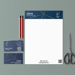 Papel Timbrado Escuro de Aparição da Marca Elegante do Construtor