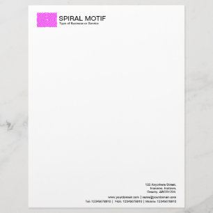 Papel Timbrado Espiral Motif - Magenta