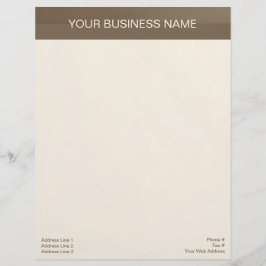 Papel Timbrado Estandarte Marrom em Bege