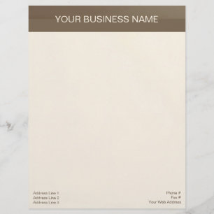 Papel Timbrado Estandarte Marrom em Bege