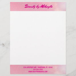 Papel Timbrado Esteticista de Beleza Rosa Delicioso