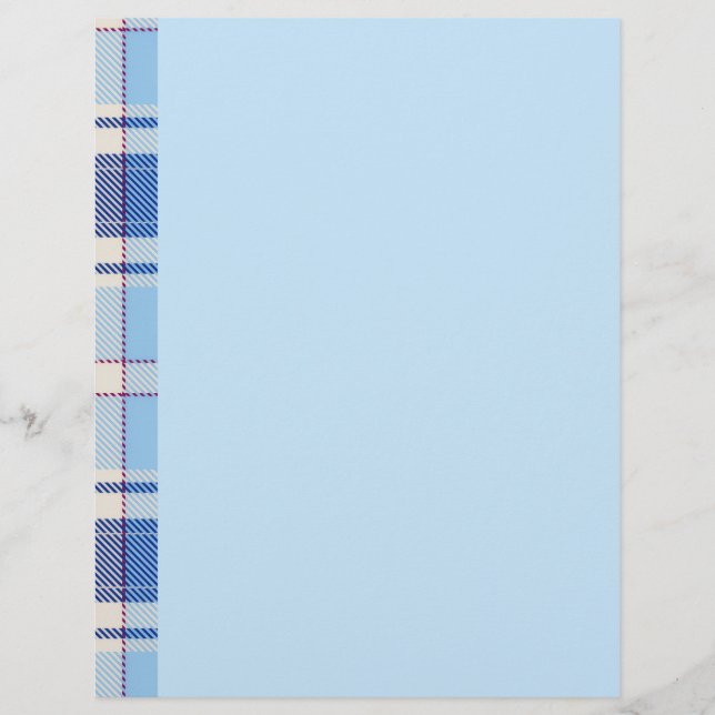 Papel Timbrado Estilo Chake Azul Rústico Simples (Frente)