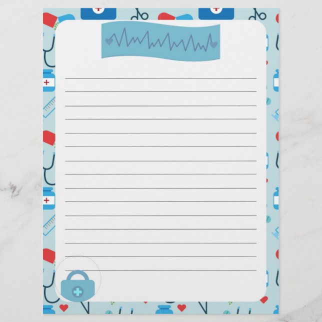 Papel Timbrado Estilo de Papel-Letterhead de Material Médico (Frente)