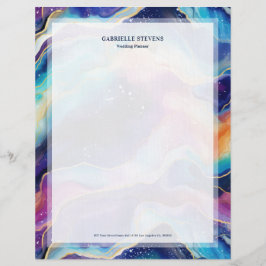 Papel Timbrado Estimulação da textura da agitação do arco-íris es