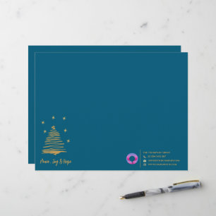 Papel Timbrado Estrelas Douradas Corporativas Paz Alegria Esperan
