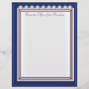 Papel Timbrado Estrelas e Stripes (Papel Escrapbook Personalizado