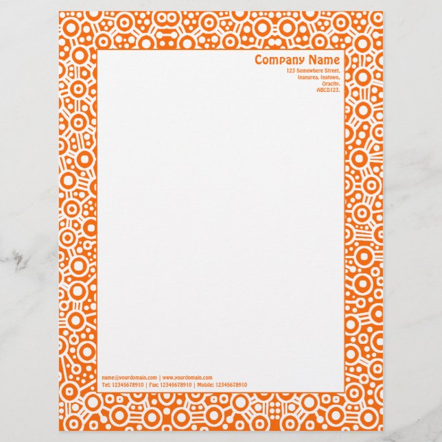 Papel Timbrado ET Circuity - Laranja e Branco (Frente)