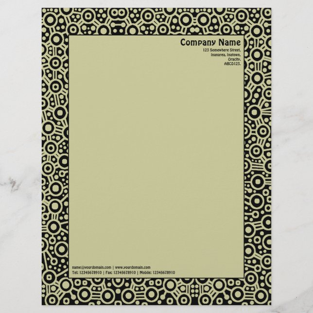 Papel Timbrado ET Circuity - Preto com HexCCCC99 (Frente)