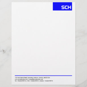 Papel Timbrado Etiqueta Superior - Azul