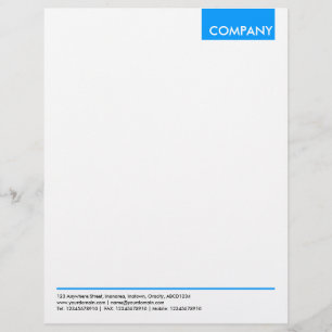 Papel Timbrado Etiqueta superior - azul 0099FF