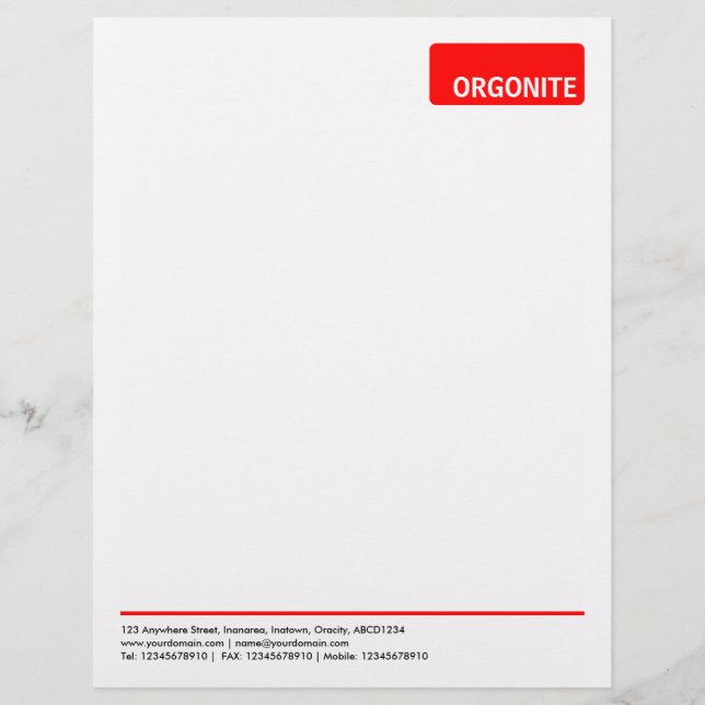 Papel Timbrado Etiqueta Superior v3 - Vermelho (Frente)