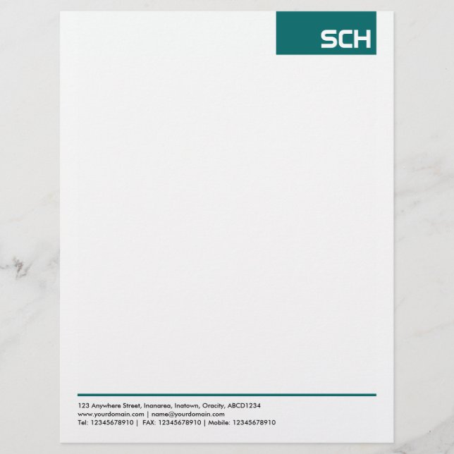 Papel Timbrado Etiqueta Superior - Verde Moss (Frente)
