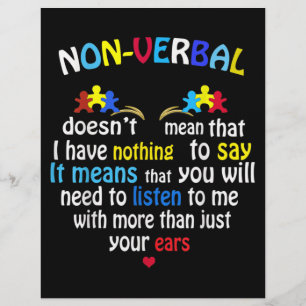 Papel Timbrado Eu Tenho Quebra-cabeça de Consciência Autista N